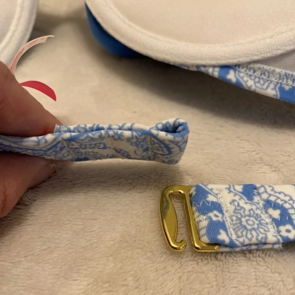 Victoria's Secret Blue and White Paisley Bombshell Bikini